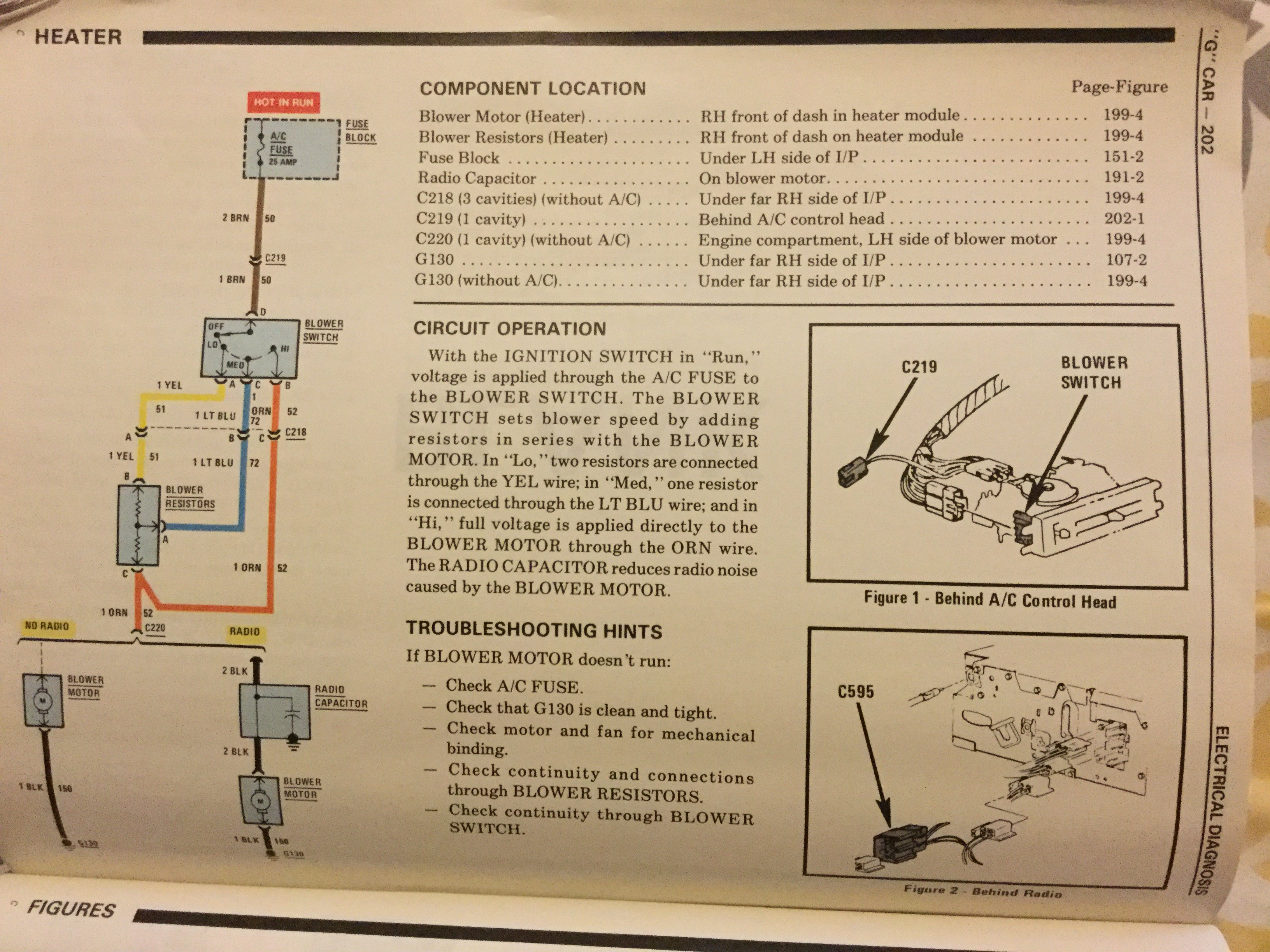 85 Blower Motor Wiring | GBodyForum - '78-'88 General ... diagram of 1985 monte carlo heater box 