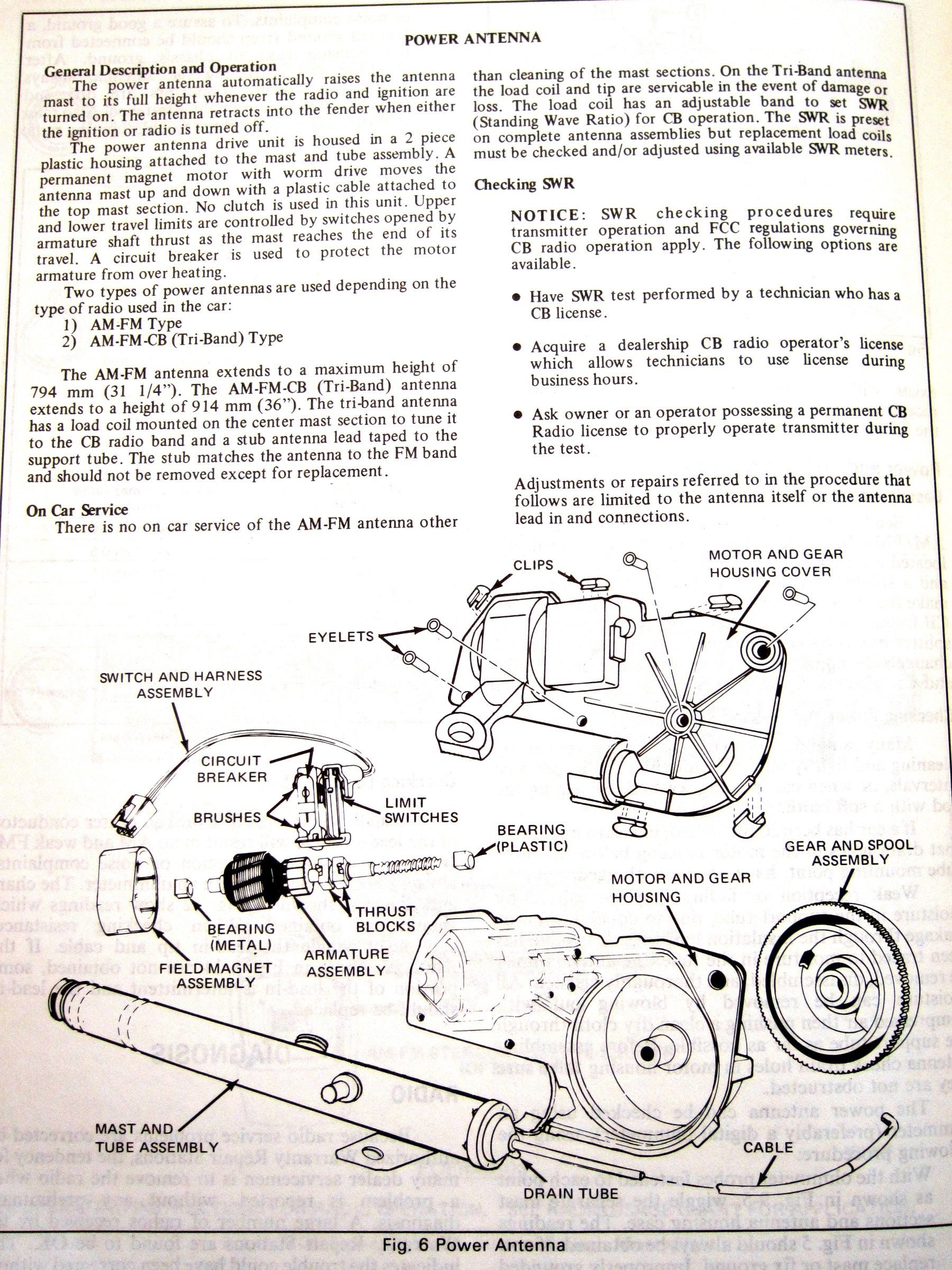 Cutlass Power Antenna Repair Diagrams (and one fixed antenna mount ...